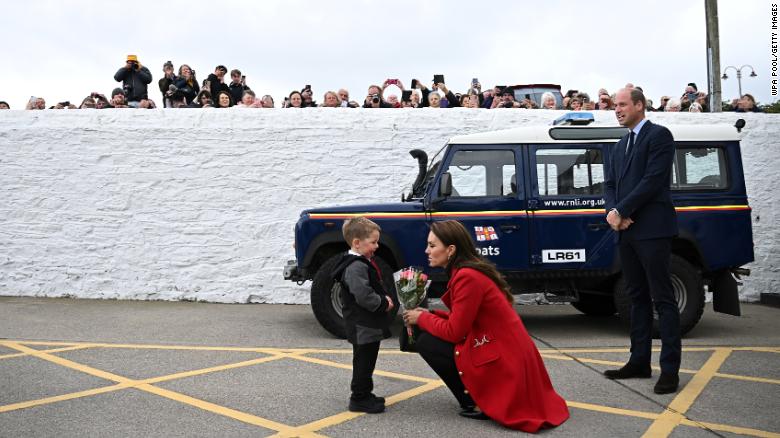 The Queen's coffin on Sunday.