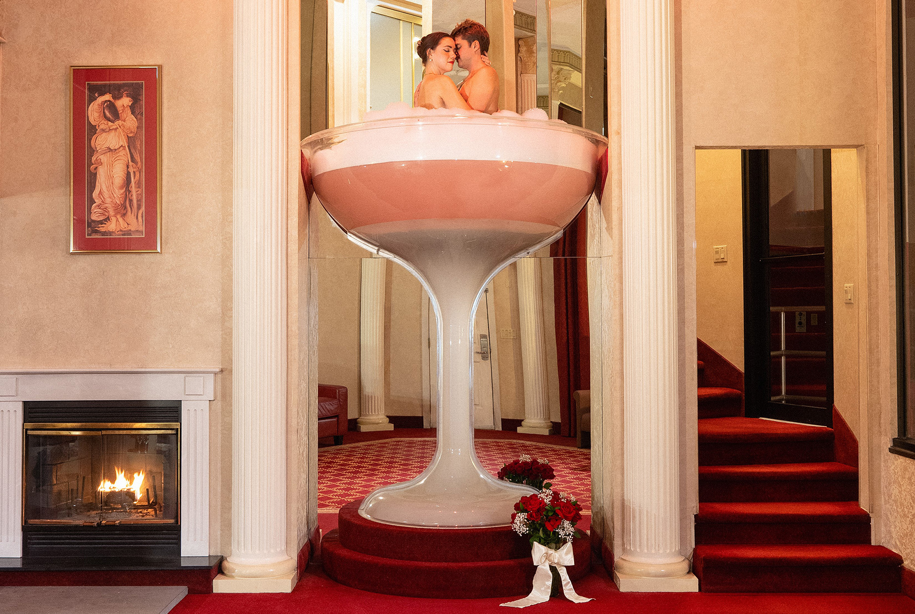 Champagne glass tub