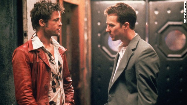 Brad Pitt and Edward Norton in the 1999 cult classic ''Fight Club.''