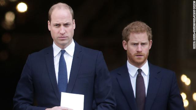 File photograph of Princes William and Harry. 