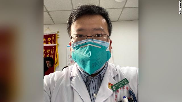 Dr. Li Wenliang, who died of Covid-19 in February 2020 after trying to sound the alarm weeks prior.