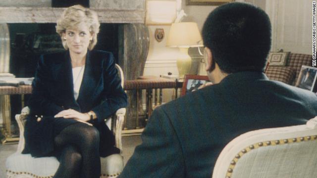 Martin Bashir interviews Princess Diana in Kensington Palace for the television program Panorama in 1995.