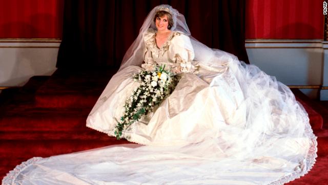 Diana's wedding dress, pictured in 1981, to go on show this summer.