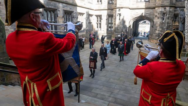 The Duke of Cambridge arrives for the opening ceremony of the General Assembly of the Church of Scotland on May 22, 2021 in Edinburgh, Scotland. 