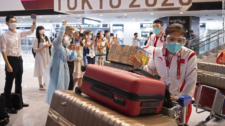 Chinese table tennis player Liu Shiwen arrives at Japan's Narita International Airport