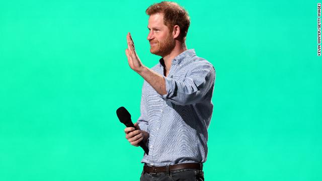 Prince Harry onstage during Global Citizen VAX LIVE: The Concert To Reunite The World at SoFi Stadium in Inglewood, California on May 2.