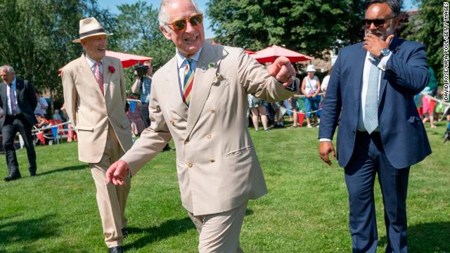Prince Charles greets well-wishers during a visit to Devon, England, in July. 