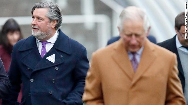 Michael Fawcett, former valet to Prince Charles and then-Chief Executive of the Prince's Foundation, left, accompanies Prince Charles horse racing meeting on November 23, 2018 in Ascot, England.