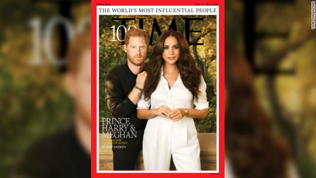 Time 100 cover featuring Harry and Meghan.