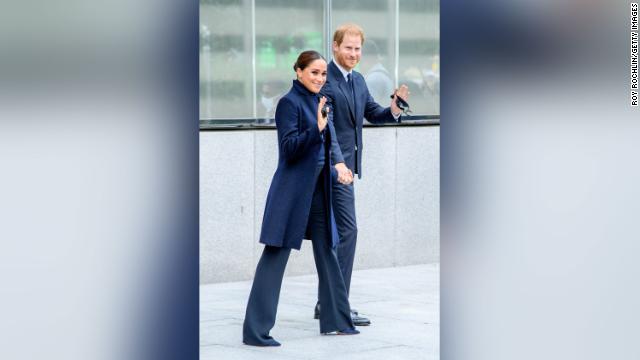 The Duke and Duchess of Sussex visit One World Observatory on September 23, 2021 in New York City. 