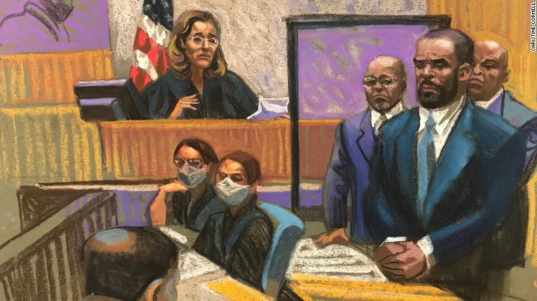 R. Kelly courtroom sketch