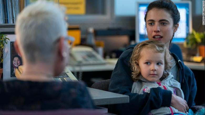 Margaret Qualley holds Rylea Nevaeh Whittet