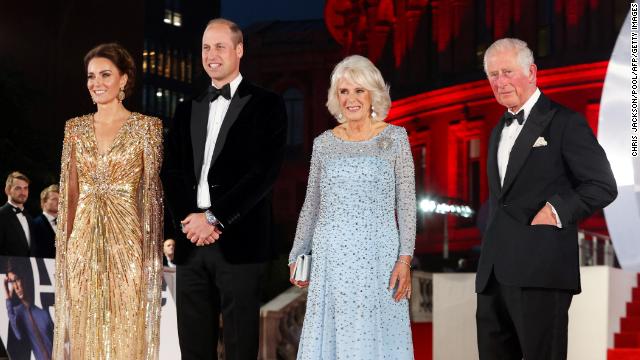 Prince William, Catherine, Camilla and Charles attended the latest James Bond movie premiere this week.