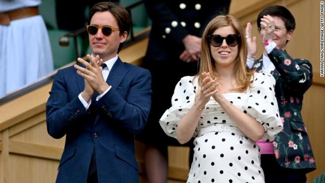 Edo Mapelli Mozzi and Princess Beatrice at Wimbledon in July. 