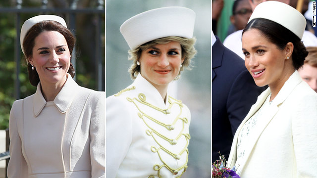 Left to right: Catherine, Duchess of Cambridge, Diana, Princess of Wales and Meghan, Duchess of Sussex.