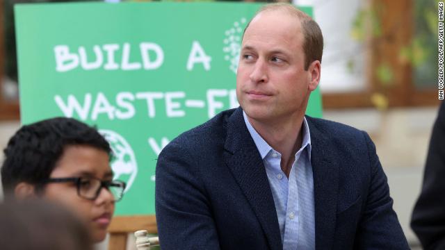 William interacts with schoolchildren during a ''Generation Earthshot'' educational initiative comprising of activities designed to generate ideas to repair the planet and spark enthusiasm for the natural world, at Kew Gardens, London on October 13. 