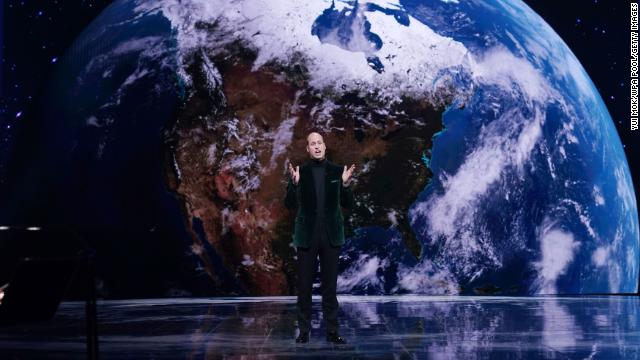 The Duke of Cambridge on stage at the Earthshot Prize award ceremony on Sunday.