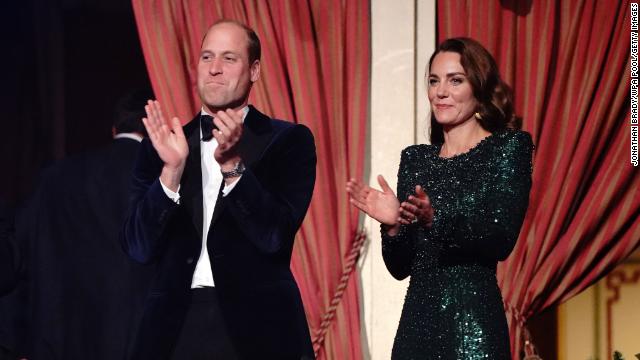 The Duke and Duchess of Cambridge dressed in their finest for a night out at the Royal Albert Hall in London on Thursday.