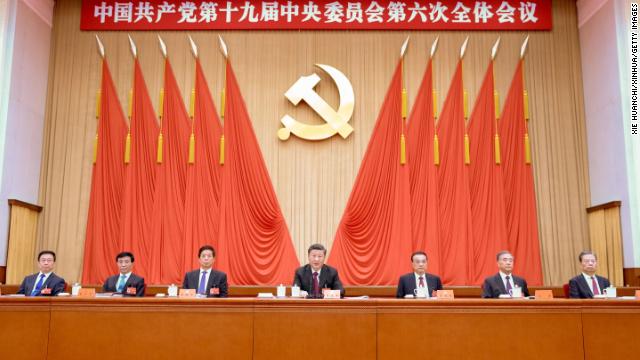 Xi Jinping attends the sixth plenary session of the 19th Communist Party of China Central Committee in Beijing, 2021.