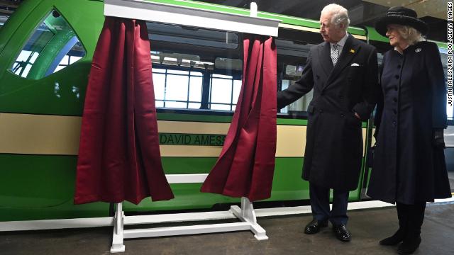 Prince Charles and Camilla unveiled an eco-friendly pier train named in honor of murdered British politician David Amess, during a visit to Southend, east of London on March 1. Amess, a veteran Conservative lawmaker, was stabbed to death in his constituency in October.