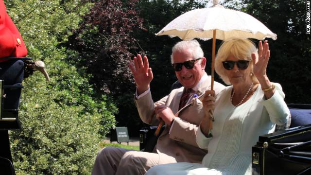 The Prince of Wales and Duchess of Cornwall at the Sandringham Flower Show on July 2019.