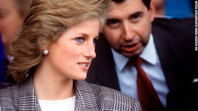 Princess Diana with her private secretary Patrick Jephson in 1989.