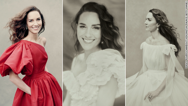 Three portraits released by Kensington Palace to celebrate the Duchess of Cambridge's 40th birthday. 