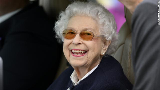 The Queen beams with delight while visiting the Royal Windsor Horse Show in the UK on May 13, 2022. 