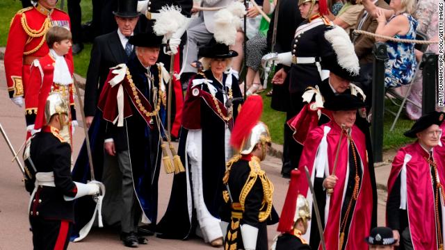 This year Prince Charles' wife Camilla was installed in the Order. 