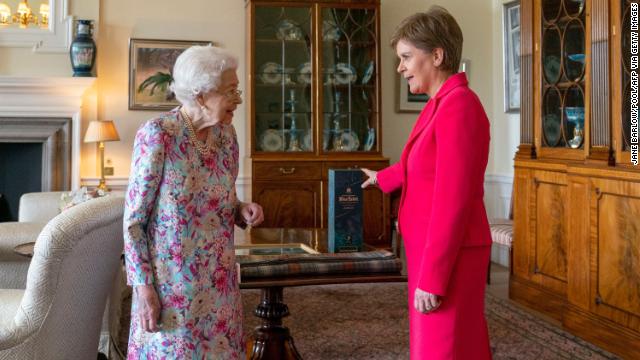 The Queen met with Scotland's First Minister and leader of the Scottish National Party, Nicola Sturgeon, on Wednesday. 