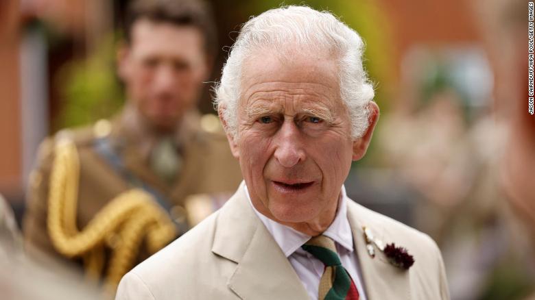 Prince Charles during a visit to Weeton Barracks on July 8 in Weeton, Lancashire, England.