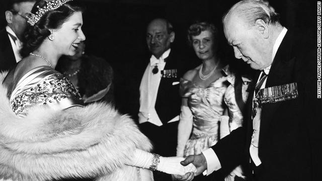 The Queen and Winston Churchill