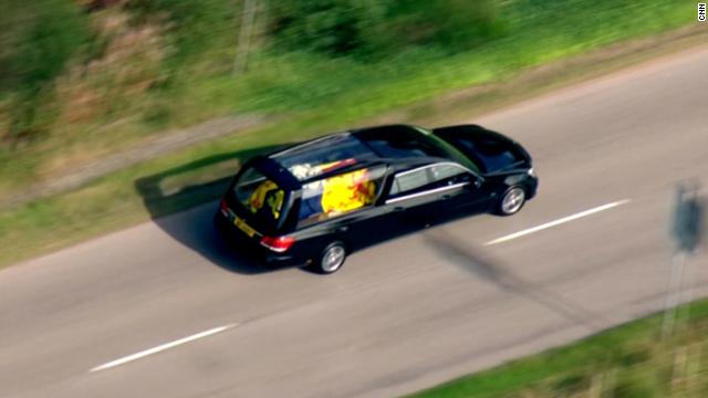 The Queen's coffin on Sunday.