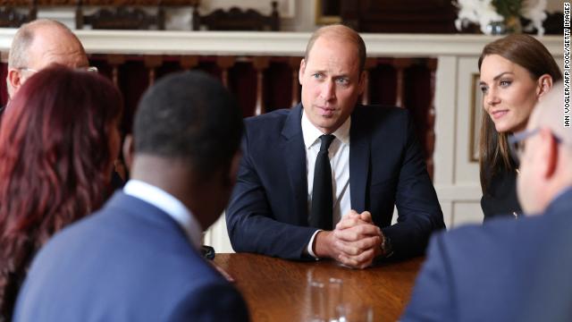 The Prince and Princess of Wales thank volunteers and staff who worked on the Queen's funeral.