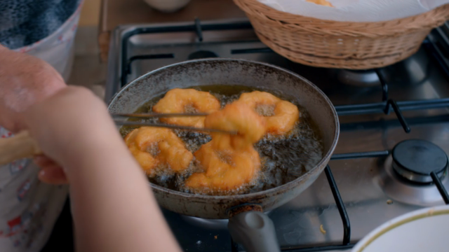 Zeppole are deep-fried doughnuts that Stanley Tucci called ''addictively delicious.'' Italians often serve puffy, golden zeppole with a generous dusting of powdered sugar, but the Tucci family prefers a savory version, incorporating anchovies within the dough.  