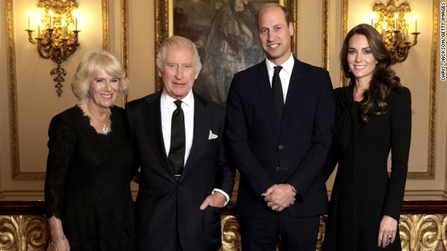 The palace released a new royal family portrait featuring the King, Queen Consort and new Prince and Princess of Wales on Saturday. 