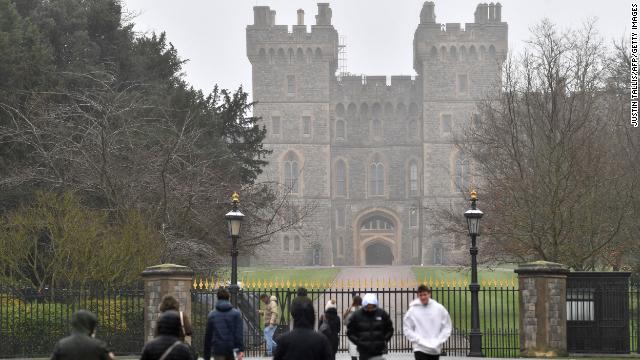 The man was spotted on Christmas Day 2021 wearing black clothes and a metal mask within the grounds of Windsor Castle, seen here in February 2022.