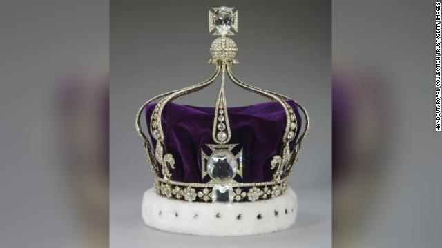 Handout image supplied by Buckingham Palace shows Queen Mary's Crown which has been removed from display at the Tower of London for modification work ahead of the coronation.