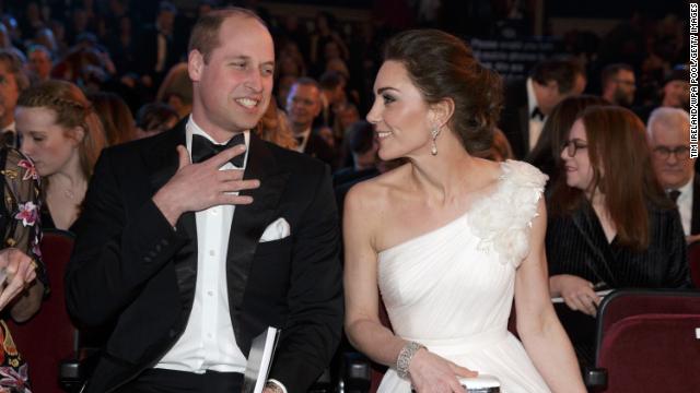 William and Kate at the BAFTAs in 2019. 