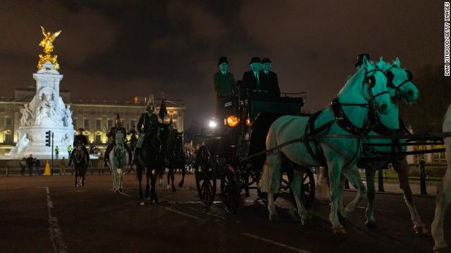 The procession practices along the Mall.