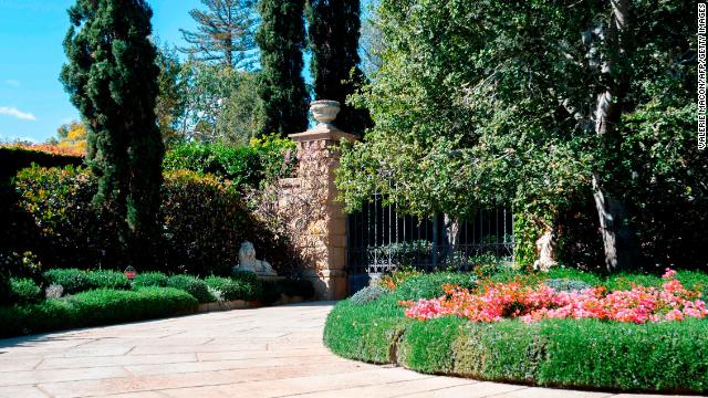 The gate of the estate where the Sussexes reside in Montecito, California.