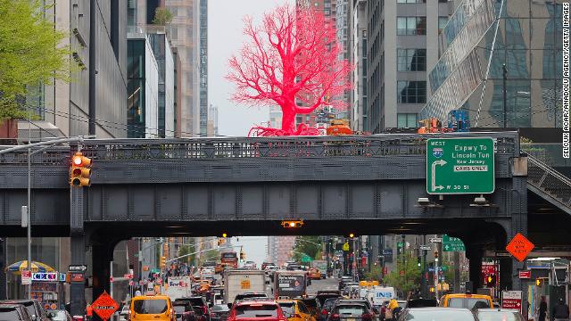 A view of New York City traffic.