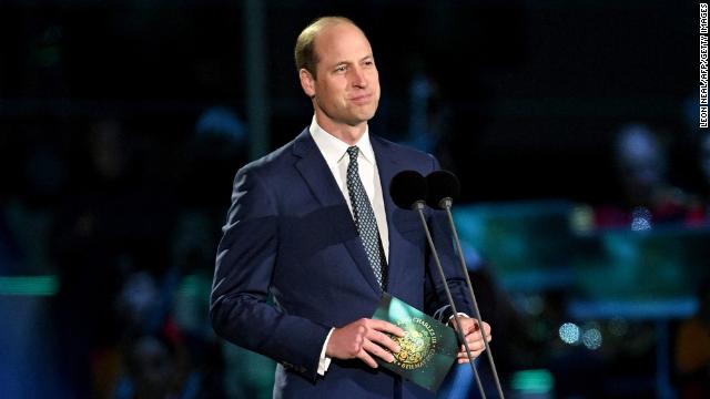 The Prince of Wales on stage inside Windsor Castle grounds during the Coronation Concert on May 7, 2023.