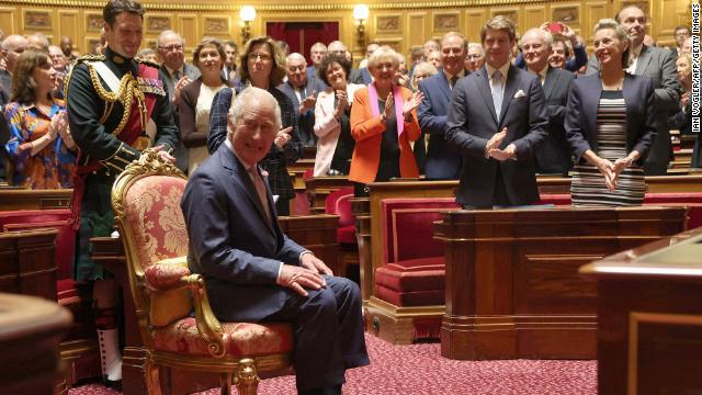 Charles became the first British monarch to make a speech from France's senate chamber during the state visit. 