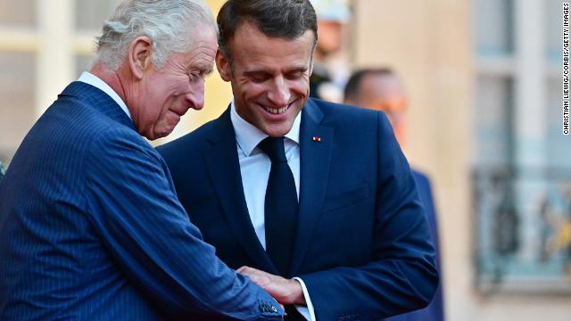 French President Emmanuel Macron rolled out the red carpet for the King.