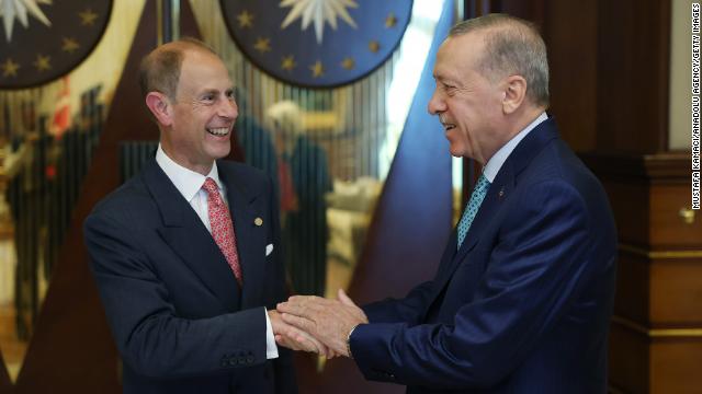 Prince Edward and Turkish President Erdogan.
