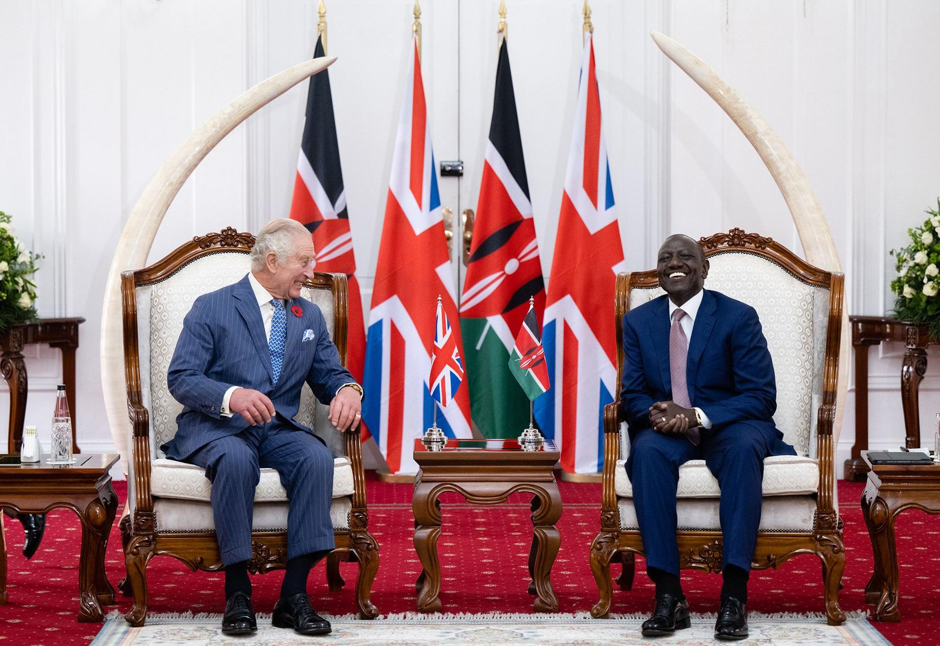 The King sat down for a bilateral meeting with Kenyan President William Ruto at Nairobi’s State House on the first day of the trip on Tuesday.