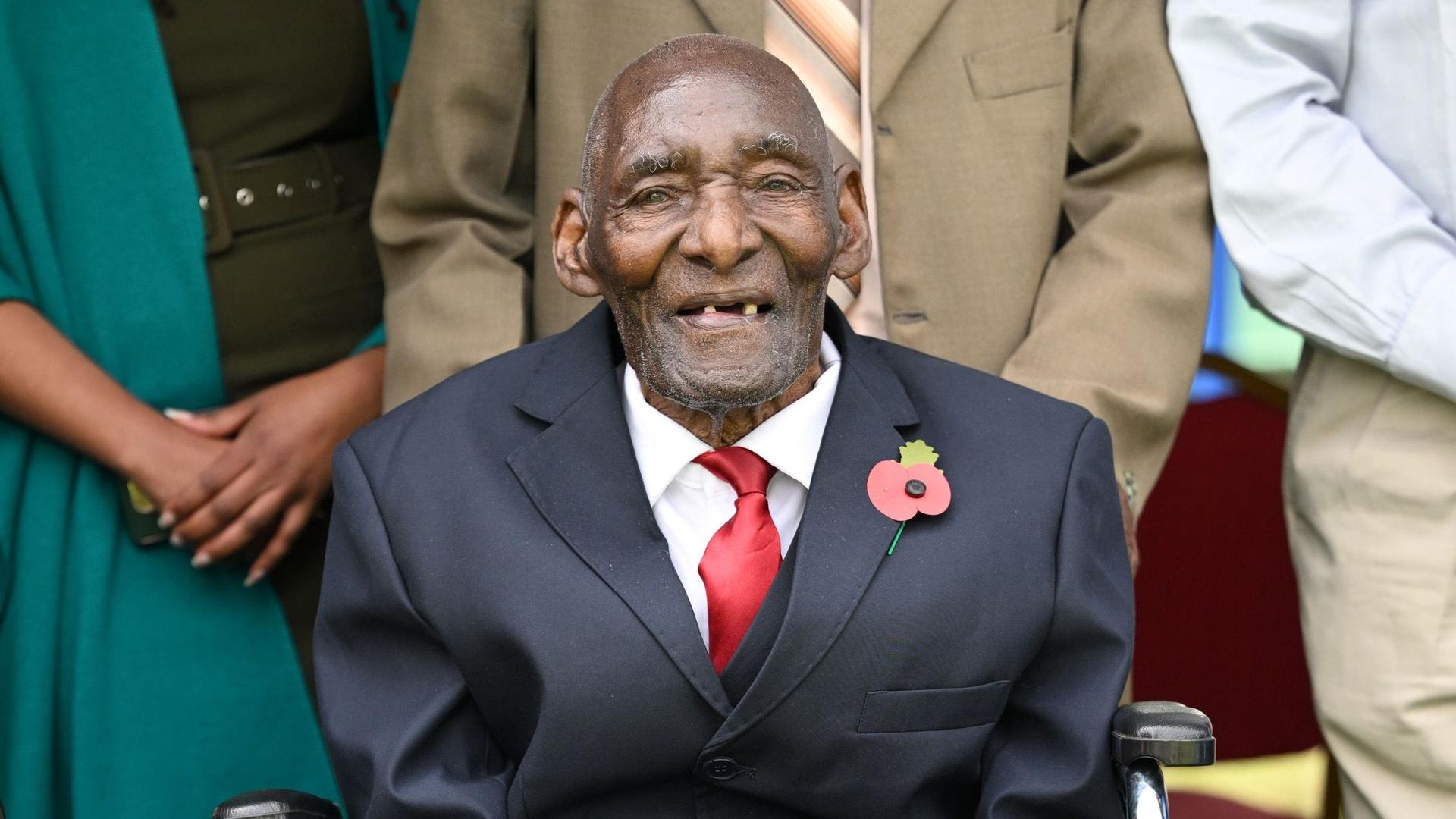 Veteran Samwel Nthigai Mburia, who is believed to be 117 years old.