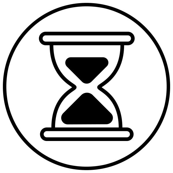 Illustration of an hourglass