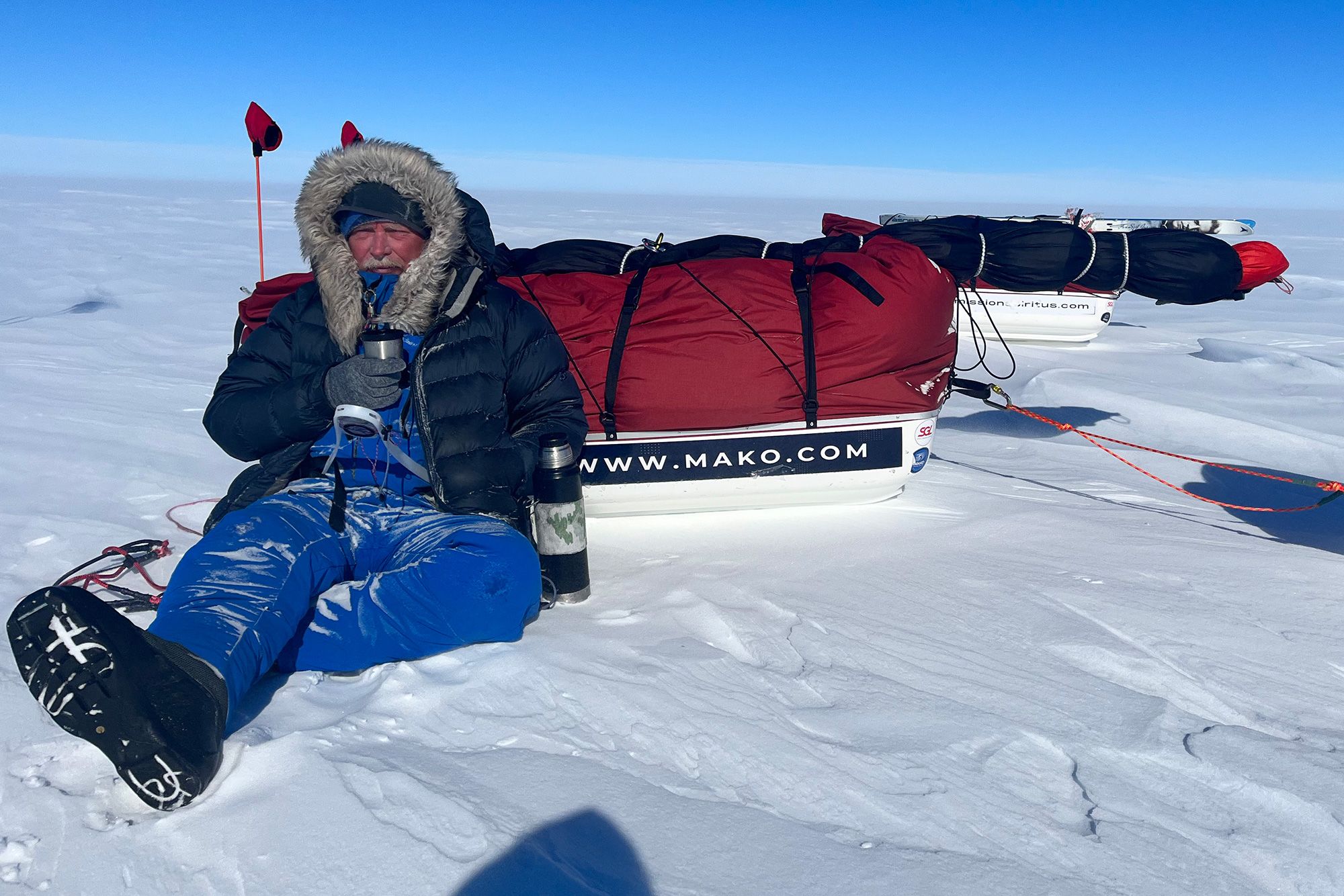 Alan Chambers was trained by scientists at Columbia University on how to collect and store the snow samples. 